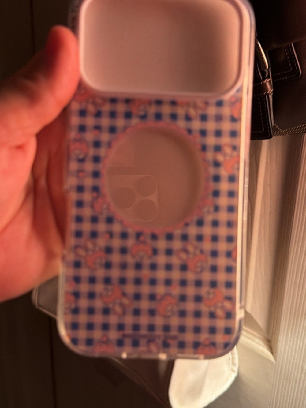 PopSocket Pink Fuzzy Pom Phone Grip with Clear Case - Picture 6 of 8